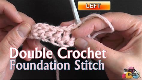 Double Crochet Foundation Stitch Dcfs Left Handed Crochet Tutorial Youtube