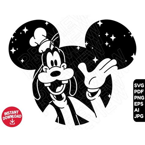 Goofy Ears Svg Png Disneyland Ears Svg Cricut Cut File S Inspire