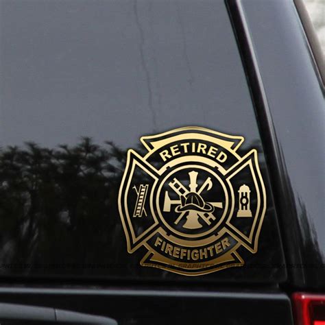 Retired Firefighter Decal Sticker Ems Fire Rescue Medic Car Etsy