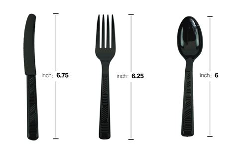 Amazon 144 Pieces Disposable Plastic Cutlery Set ATPLOT Black