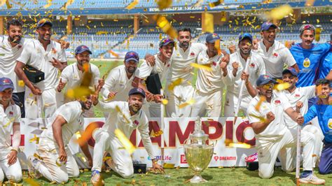 Ranji Trophy Ajinkya Rahane Toasts Mumbai S Great Team