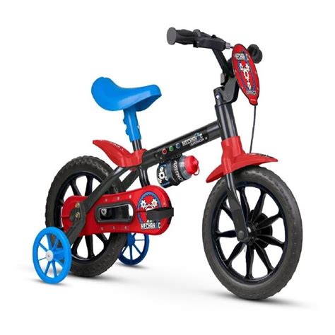 Bicicleta Infantil Nathor Mechanic Aro Freio Tambor Cor Preto