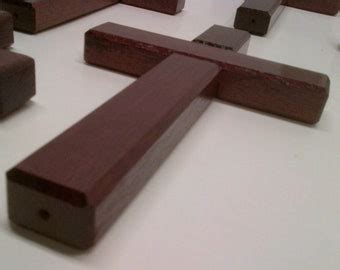 Purple Heart Wood Cross Etsy