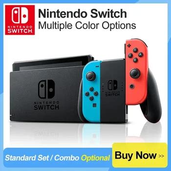 Nintendo Switch Neon Blue Red Joy Con Game Console With Inch Lcd