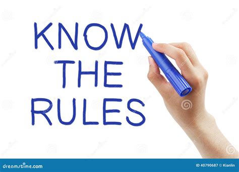 Know The Rules Stock Photo Image 40790687