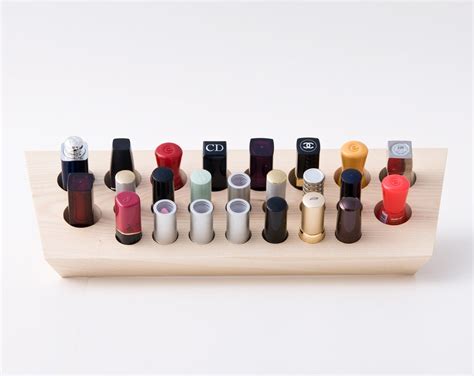 Lipstick Holder Lipstick Organizer Natural Wood Makeup Etsy