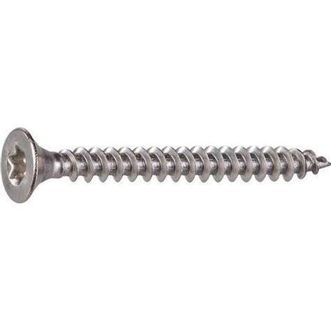 Vis à bois inox A4 filetage total tête fraisée TX Ø 4 mm 50 mm