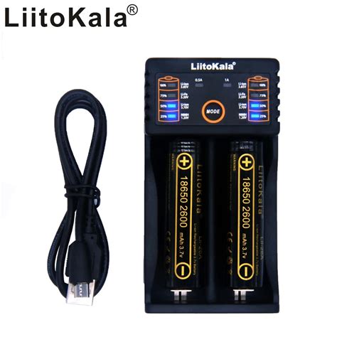 Liitokala Lii 202 18650 Battery Charger Icr18650 26jm Lithium Ion