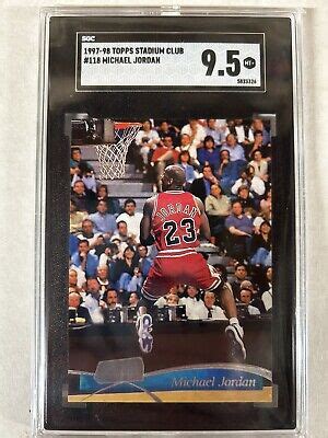 Topps Stadium Club Michael Jordan Chicago Bulls Ebay