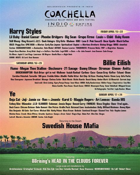 Coachella 2024 Lineup List Etti Katharyn