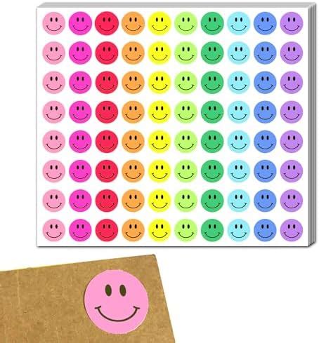 Amazon Pieces Happy Smile Face Stickers Inch Happy Face