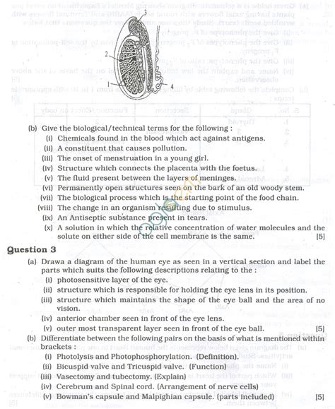 ICSE Question Papers 2013 For Class 10 Biology AglaSem Schools