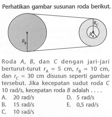 Kumpulan Contoh Soal Hubungan Roda Roda Fisika Kelas 10 Colearn