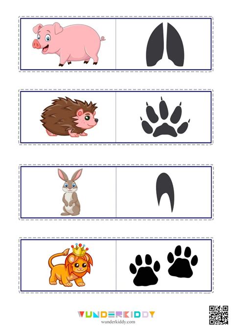 Activity sheet «Animal footprints» | Animal footprints, Preschool activities, Animal tracks