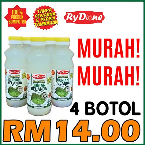 100 Jus Durian Belanda ASLI Original Soursop Juice Isi Buah