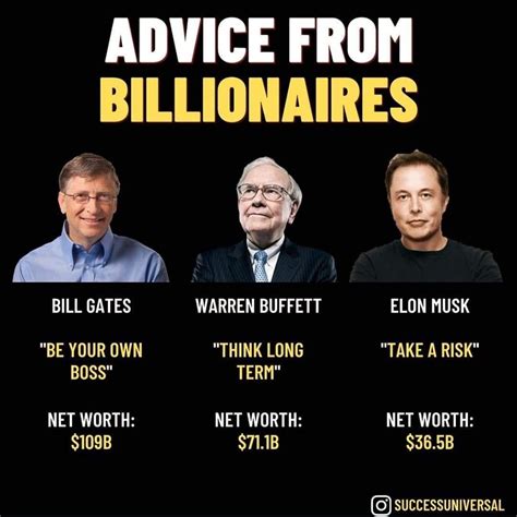 ADVICE FROM BILLIONAIRES! | Investment quotes, Business motivational quotes, Money management advice