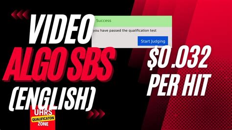 Video Algo Sbs English New Uhrs Qualification Success Uhrs