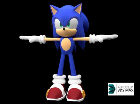 Sonic Rigged 3D Model $16 - .max .obj .fbx .blend - Free3D