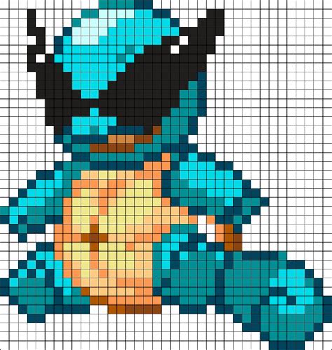 Squirtle Perler Bead Pattern Bead Sprite Pokemon Perler Beads Perler Bead Pokemon Patterns