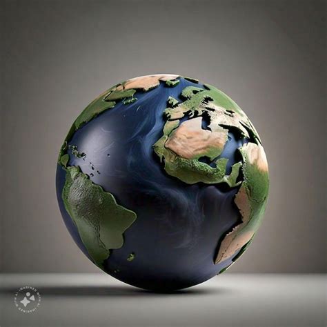 3D Earth Model Premium AI Generated Image