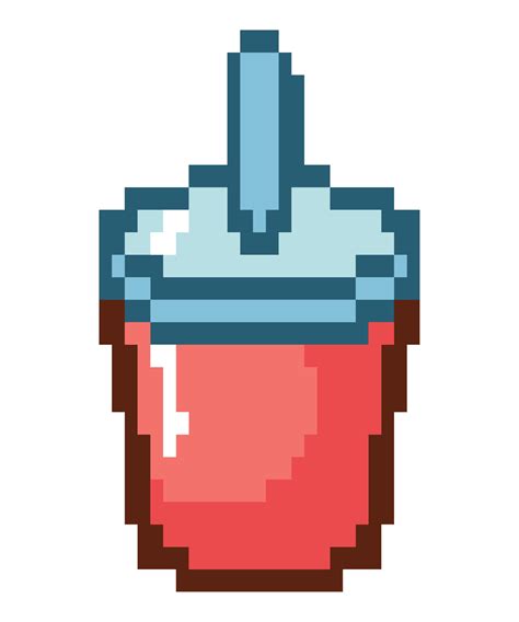 Juice Cup Pixel Art 12013994 Vector Art At Vecteezy