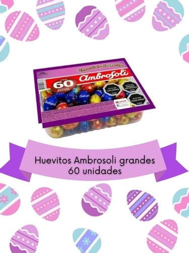 Bandeja Huevitos Chocolate Ambrosoli Macizos Y Grandes Cuotas Sin