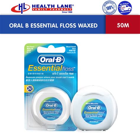 Oral B Essential Floss Waxed 50m Shopee Malaysia