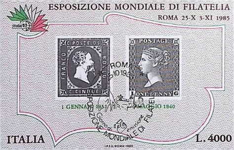 Italia 1985 Expo Mondiale Filatelia Italia 85 BF L 4 000 Con