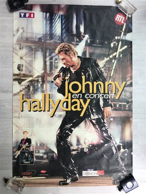 Johnny Hallyday Affiche Originale Du Concert Allume Le Feu Au Stade