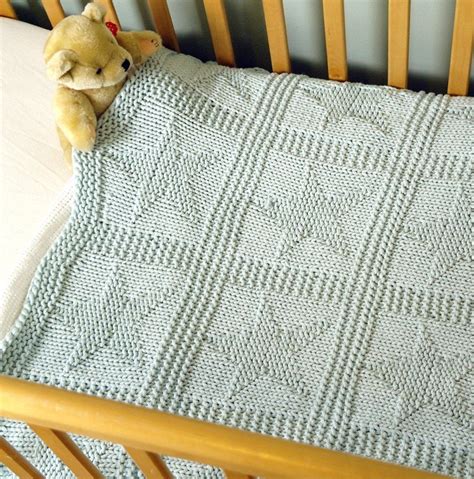 Easy Chunky Baby Blanket With Star Pattern Knitting Pattern By