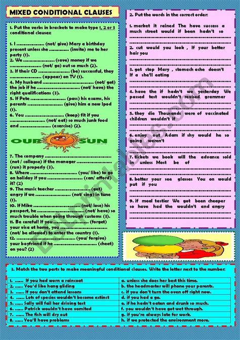 Mixed Conditional Clauses Key Esl Worksheet By Dinglesazara