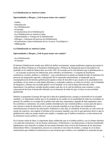 Globalización en América Latina