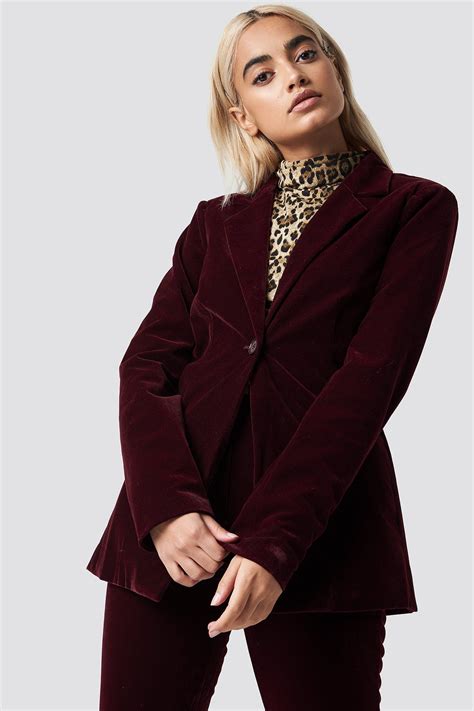 Velvet Fitted Blazer Red Velvet Blazer Women Burgundy Velvet Blazer Ladies Velvet Suit