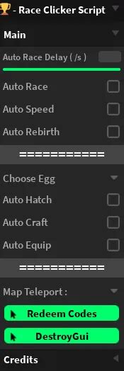 Race Clicker Script Auto Race Speed Roblox Scripter