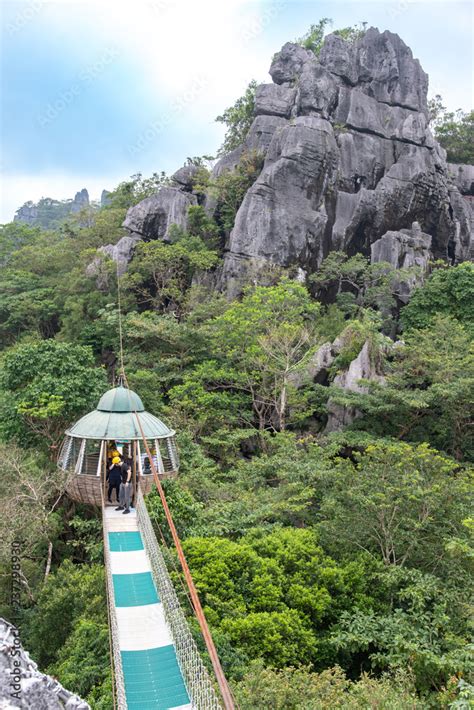 People who enjoy hiking at Masungi Georeserve, Rizal Stock Photo ...