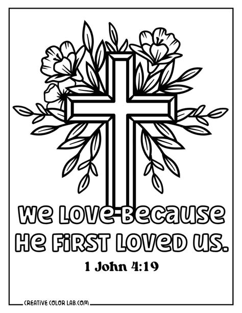 Christian Valentine Coloring Pages Free PDF Printables