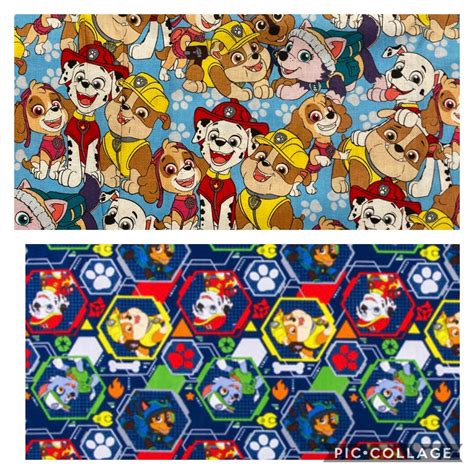 1 2 Yard Paw Patrol Fabric By The Yard 100 Cotton Fabric Etsy Canada