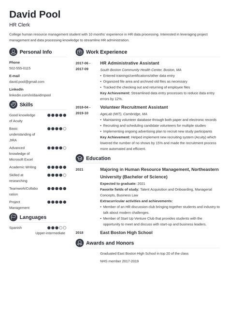 College Freshman Resume Example And Writing Guide