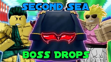 Second Sea Boss Drops Roblox Blox Fruits Youtube