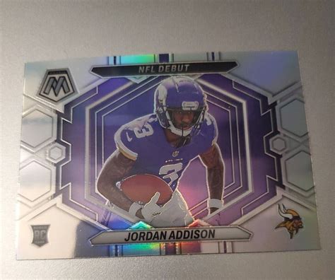 Mosaic Jordan Addison Rc Nfl Debut Silver Prizm Vikings Ebay