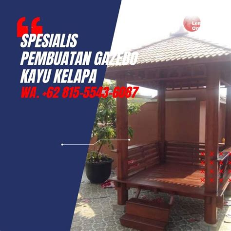 Terima Jadiwa 081555436087 Harga Gubuk Kayu Kelapa Minimalis