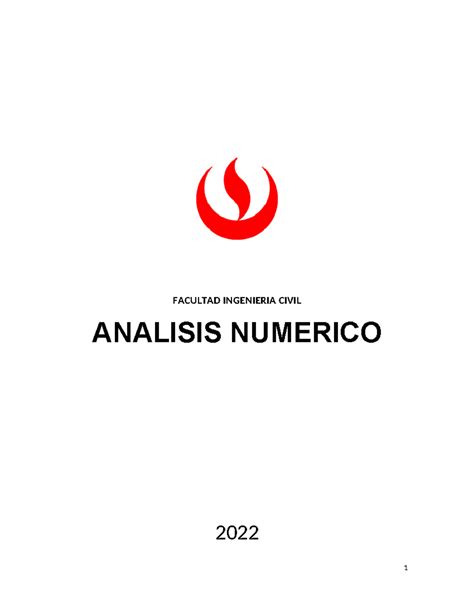 Trabajo Matlab Analisis Numerico Para Ingenieros Civiles FACULTAD