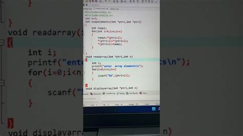 Swapping Of Two Arrays Using Malloc In C YouTube