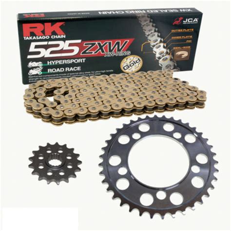 Ktm Supermoto 950 06 09 Chain Kit RK GB 525 Zxw 112 Open Gold 17 41