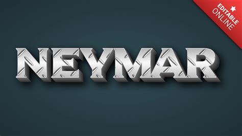 Neymar 3D Iron Man Generador De Efectos De Texto