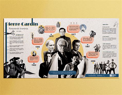 Infografía Pierre Cardin Behance Behance