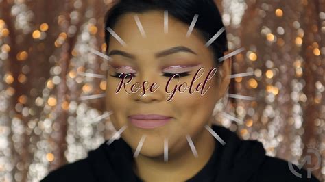 Perfect Rose Gold Glitter Eye Makeup Tutorial Youtube