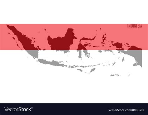 Flag And Map Of Indonesia Royalty Free Vector Image