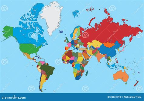 Colorful Map Of World Stock Photos - Image: 30631993