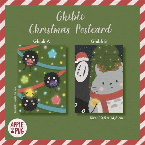 Jual Studio Ghibli Christmas Postcard Kartu Pos Kartu Ucapan Lucu